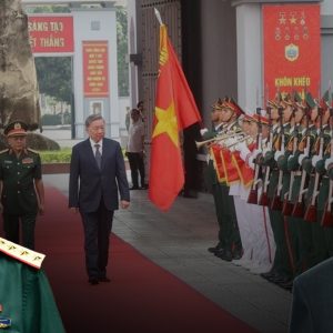 How is Hanoi defense exercise against mutiny related to To Lam’s work at military intelligent agency?